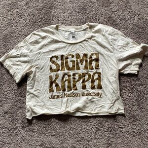 JMU James Madison University Sigma Kappa Sorority Crop Top SIZE S